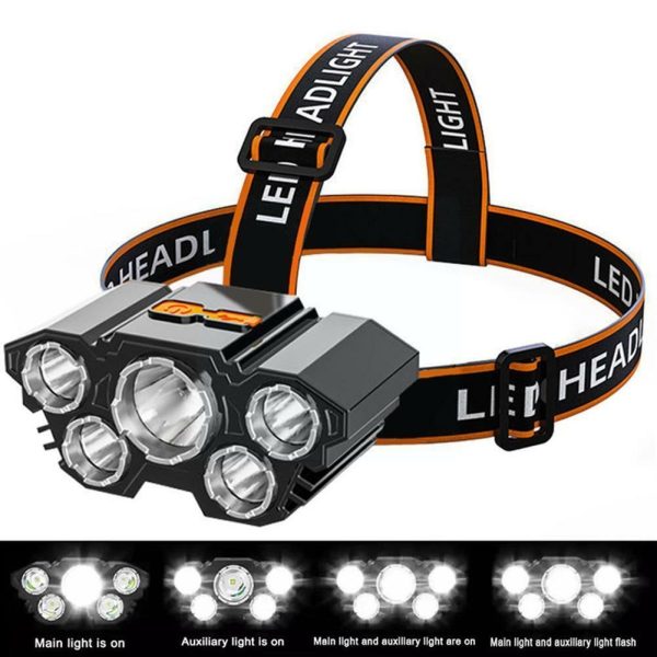 Lampe Frontale 5 LED - Rechargeable – Image 2