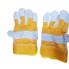 PAIRE GANT CUIRE GRIS/ JAUNE Universel – Image 2