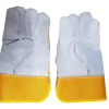 PAIRE GANT CUIRE GRIS/ JAUNE Universel