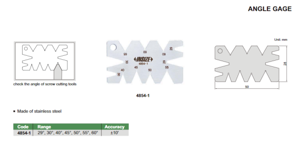 Jauge d'Angle - Code 4854-1 INSIZE – Image 2