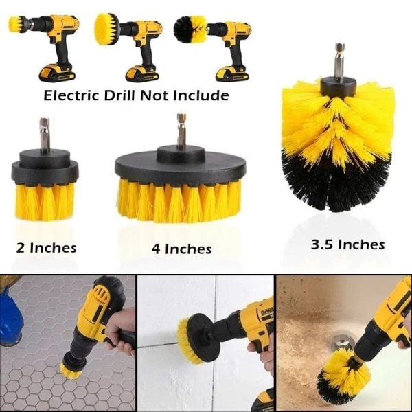 Jeu de 3 brosses de nettoyage et lifting Adapté visseuse – Image 5