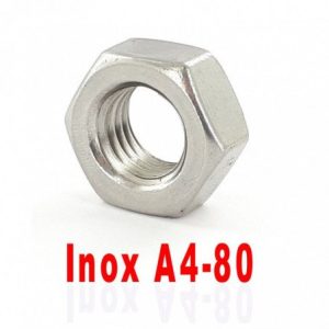 ÉCROU M20 INOX A4 – CLASSE 80