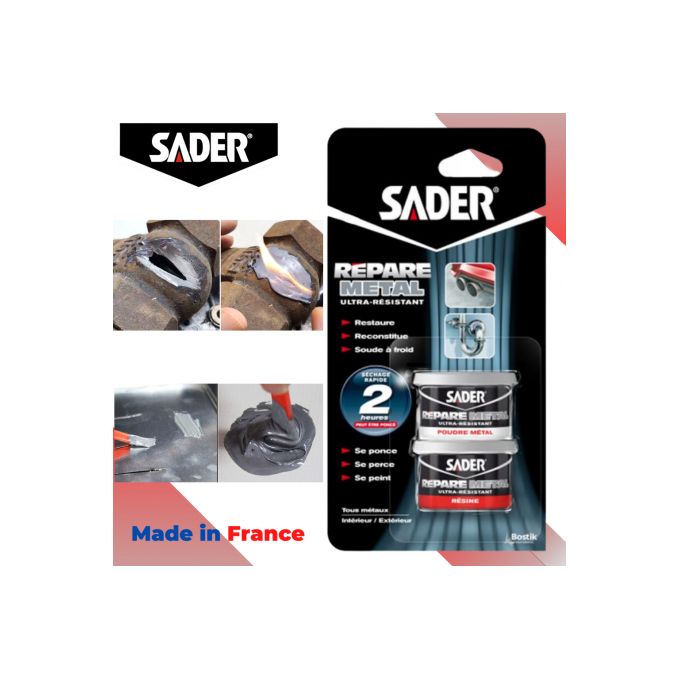 Epoxy Répare Métal SADER – Mastic époxy 81 g (Soudure à froid) – Image 2