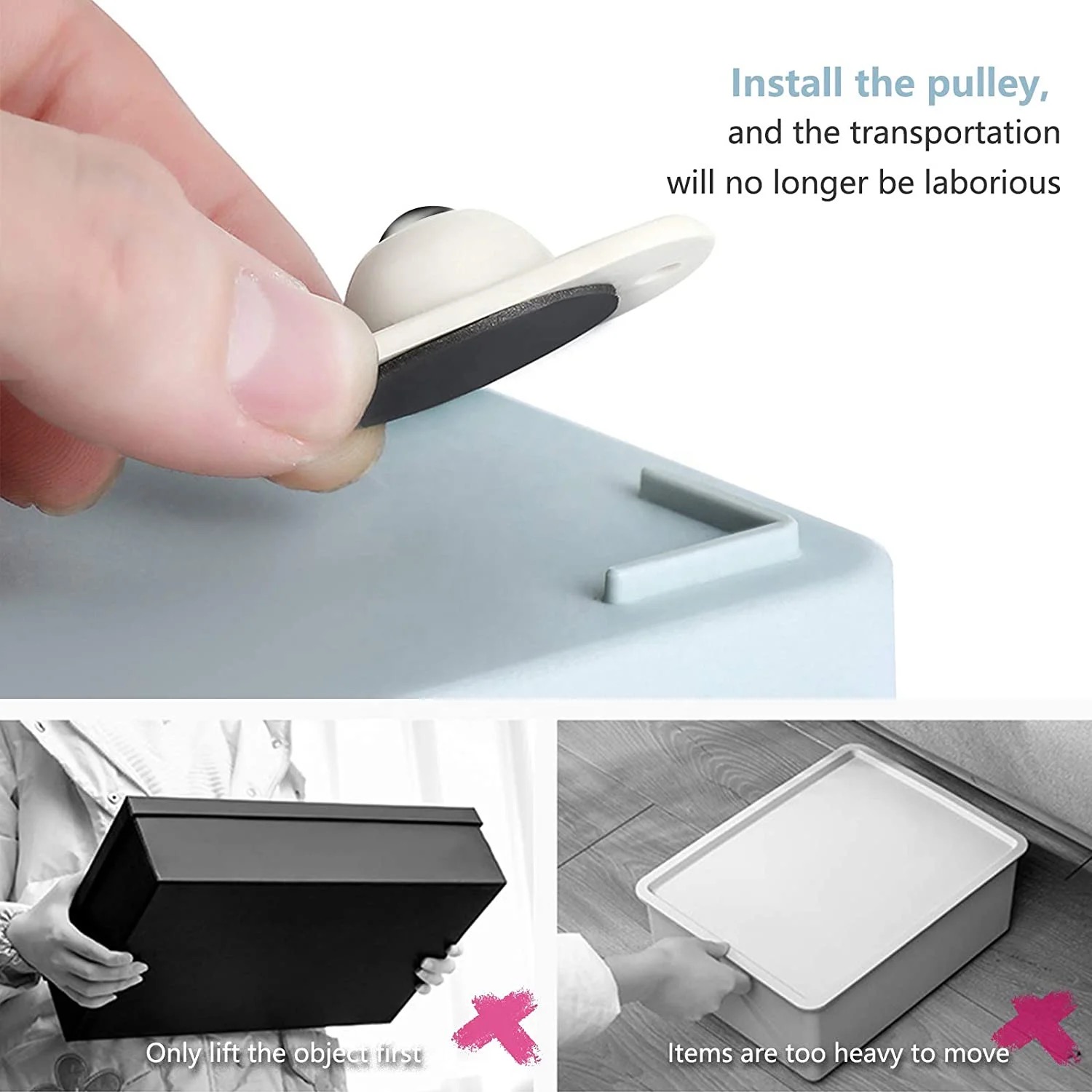 Ball Transfer Unit 360° Lot de 4 roulettes adhésives auto-orientables – Image 4