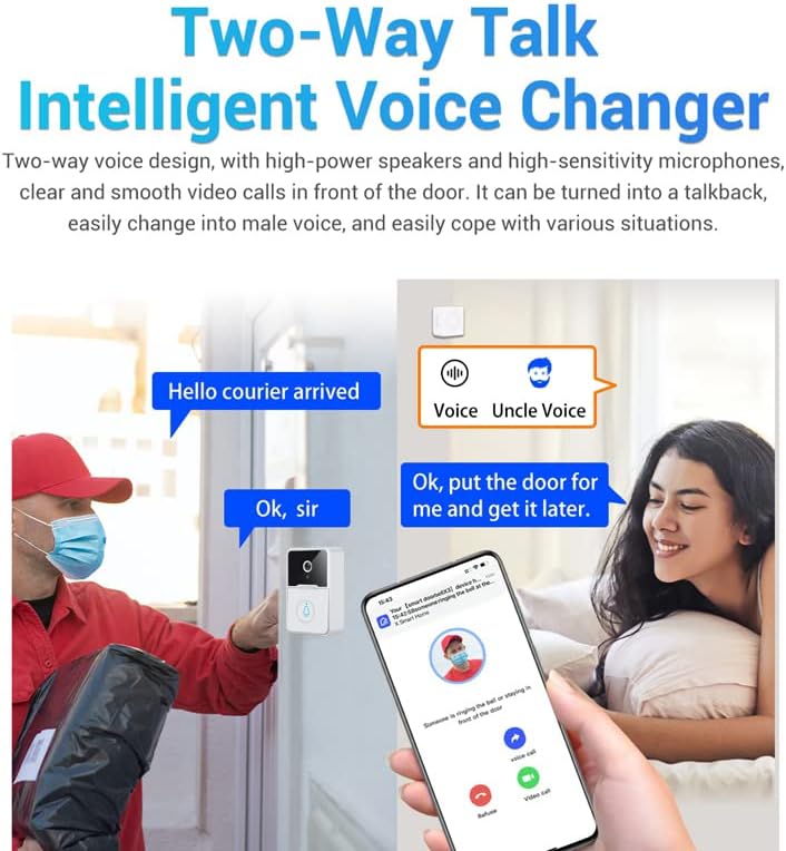 Sonnette Intelligente avec Caméra HD Doorbell Smart HD Camera – Image 2