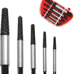Jeu Extracteur de Goujon 5 Pièces – Extracteur de Vis Cassée 3mm à 18mm