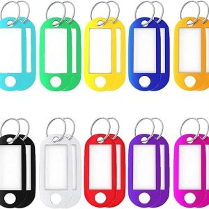 Porte-Clés Inscriptible Couleur avec Porte Étiquette – Identification de Clés