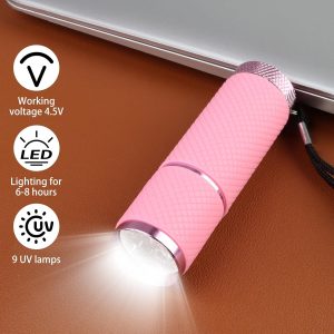Mini Lampe UV 9 LED Rose