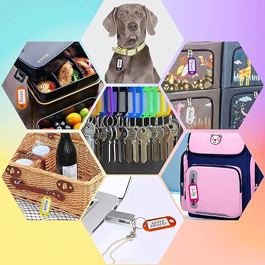 Porte-Clés Inscriptible Couleur avec Porte Étiquette – Identification de Clés – Image 6
