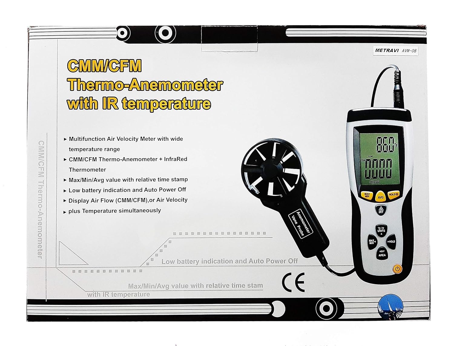 Thermo-anémomètre digital AVM-08 / DT-8894 – Image 4